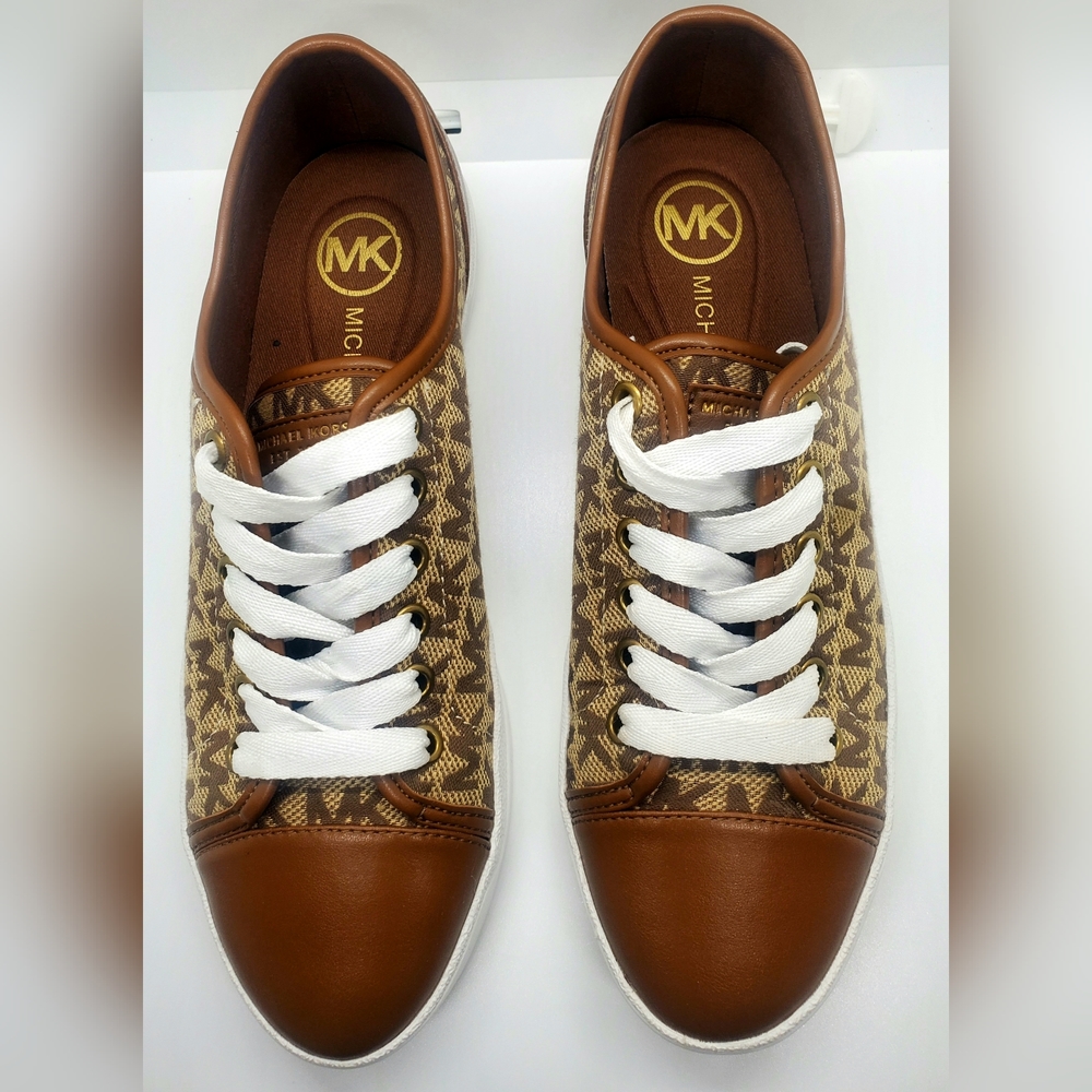 Michael Kors MK City Women’s Sneakers Beige Brown size 7